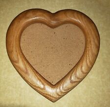 Vintage Wooden Oak Wood Heart Shape 8