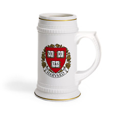 Vintage Harvard University Beer Stein White Ceramic Mug picture