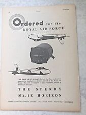 1954 Aircraft Advert SPERRY GYROSCOPE MK.1E ARTIFICIAL HORIZON  ROYAL AIR FORCE picture