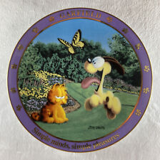 SIMPLE MINDS, SIMPLE PLEASURES Plate A Day With Garfield Jim Davis & Odie Funny picture