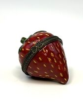 Porcelain Hinged Trinket Box Strawberry picture