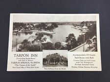 Tarpon Inn Tarpon Springs Florida Vintage Sepia Postcard Unposted picture