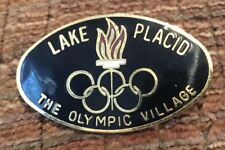 The Olympic Village 1980 Black  Colored Lake Placid Olympic Games Pin Badge picture