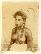 Type, Fiji Samoa Vintage Albumen Print Albumin Print 10x13 Circa 189 picture