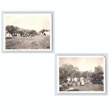 Antique Photo Pair Convict Lake California Camping 1920s  • 4 x 3