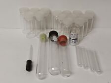 Lot Vintage Apothecary Pharmacist Bottle Vitro USA Clear Glass Bottles Tubes picture