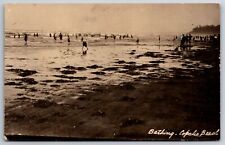 Copalis Beach Washington~Surf Swimming~Down Watching The Sand Drift~RPPC 1926 PC picture