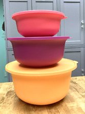 Tupperware Aloha Nesting Mixing Bowls with matching Seals-NEW-SHIPPING INCLUDED picture