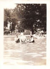 Lancaster PA~Women in Swimming Pool-Jane Louis Candies Sign-1930s Photograph 22C picture