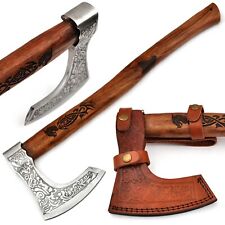 Ancient Traditions Medieval Viking Bearded Battle Axe Engraved Dragon Handle picture