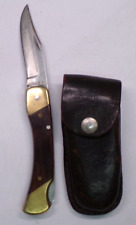Vintage SCHRADE+ USA FOLDING Pocketknife 1B7 SN 8913 with #1 on bolster + Sheath picture