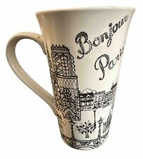 222 Large Cafe Latte Mug/ Bonjour Paris picture