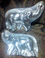 Vtg Wilton Metal Elephant Chocolate Mold Pan 1972 Large Positive Energy Symbol picture