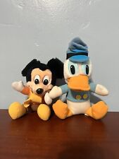 2 Vintage Disney Mickeys Christmas Carol Plush Toys Mickey Mouse & Donald Duck picture