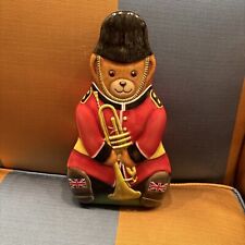 Royal Guard Bear Empty Cookie Tin From England picture