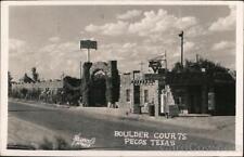 1940 RPPC Pecos,TX Boulder Courts Reeves County Texas Howard's Studio Postcard picture