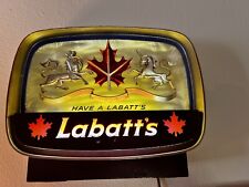 Vtg. 1960's Very Rare Labatt's Beer sign with Rotating Color Bar- Tested-Works picture