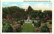 1940s Kearney Nebraska Harmon Park Portion of Formal Garden Linen Postcard 13-29 picture