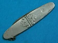 ANTIQUE FRANCE FRENCH? SILVER GENTS RAILROAD POCKET WATCH FOB PEN KNIFE VINTAGE picture