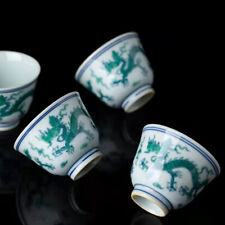 1PC Jingdezhen Ceramic Fu Tea Set Hand-painted Doucai Dragon Pattern Master Cup picture
