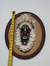 Vtg Native American Brazilian Amazon Rainforest OOAK Tribal Festival Mask Rare picture