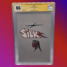 Silk #1  CGC SS NG Rare Error Variant 1A SIGNED & Remarked By JEEHYUNG LEE  picture