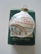 Hallmark Keepsake Ornament Grandparents Glass 1988 picture