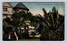 Oakland CA-California, A Glimpse Of A Beautiful Home, Vintage c1915 Postcard picture