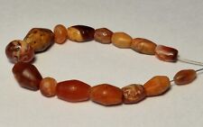 15 ANCIENT RARE INDO-TIBETAN CARNELIAN PATINIZED AGATE BEADS picture