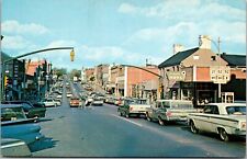 WYTHEVILLE, VA Virginia Street COUNTS DRUGS Store c1950s Cars  Postcard JA10 picture