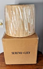 New Serena & Lily Round Taper Wicker Lamp Light Shade 11