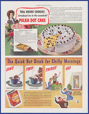 Orig. 1941 NESTLE'S Toll House Cookies Polka Dot Cake Sweet Milk Cocoa Print Ad picture