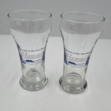 Pair of Vtg Hamm's Beer 6oz Pilsner Glasses From The Land of Sky Blue Waters picture