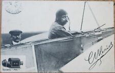 French Aviation 1911 Postcard, Bleriot and Airplane, Electric Light Advertising picture