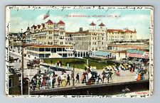 Atlantic City NJ-New Jersey, Aerial View The Boardwalk, Vintage Postcard picture