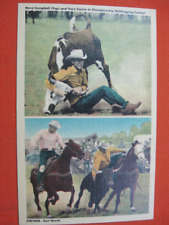 Dave Campbell Vern Castro Stryker Bulldogging Rodeo Postcard  picture