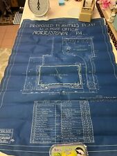 Antique Original Blueprint U.S. Post Office, Norristown Pa.:  11-18-33 Planting picture