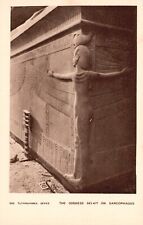 Vintage Postcard Tutankhamen Series The Goddess Selkit On Sarcophagus picture