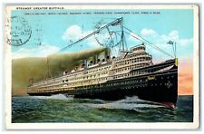 1930 Steamer Greater Buffalo Cruise Detroit Michigan MI Antique Vintage Postcard picture