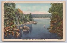 Greetings from Lake Wallenpaupack Pa Linen Postcard No 5198 picture