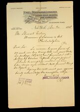 1898 Letter Hensel Bruckmann & Lorbacher Brokers, Philadelphia Museum of Science picture