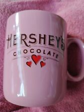 Hershey’s  Chocolate 28 oz Extra Large Pink Coffee Mug Vintage Galerie w/ Hearts picture