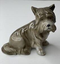 Rare  Antique Volkstedt Ceramic Pottery Terrier Dog Figurine Marked  picture