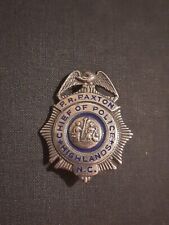Sterling Silver Chief Badge Highlands North Carolina P.R. Paxton Vintage Rare picture