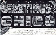 Large Letter Greetings from Chico, California - Vintage udb Postcard - Moon Face picture