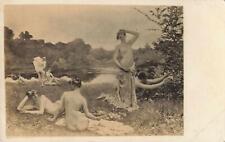 1910s RPPC Master Painting Real Photo Postcard Nude Nymphs Women Art Painting picture