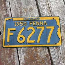1950 Pennsylvania License Plate - 