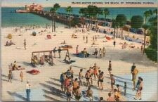 ST. PETERSBURG, FL Linen Postcard 