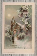 Vintage Embossed Christmas Greetings Postcard Waukomis Oklahoma 7154 picture