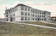 Platteville WI Wisconsin State Normal School Downtown 1910s Vtg Postcard B35 picture